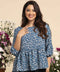 Sleeve Mid Open Printed Top